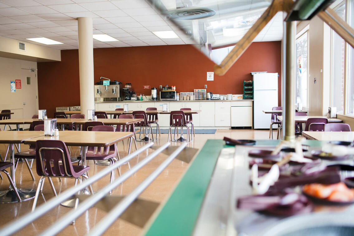 A Glance At The Beverage Area From The Salad Bar