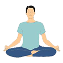 Man doing a yoga pose.