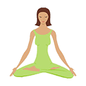 Woman doing a yoga pose.